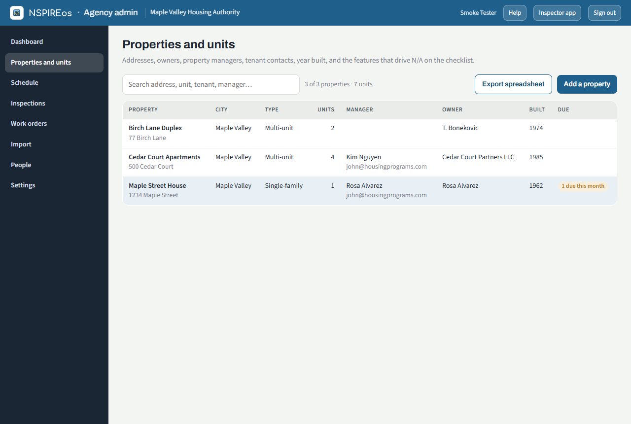 Properties and units